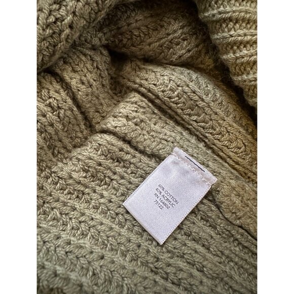 Indigo Thread Co. Olive Green Open-Front Knit Cardigan Cotton Blend size 3X NWOT - Picture 4 of 6